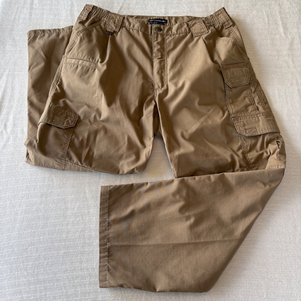 5.11 Tactical Series Cargo Pants Mens 36x30 Coyote Tan Ripstop Work Trousers